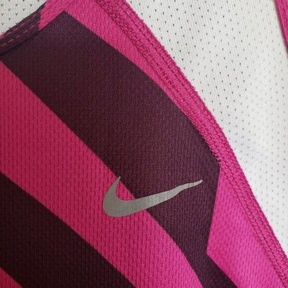 Nike Women's Tank Top S Black Pink Running Dri-Fit Racerback Loose Athletic - Picture 3 of 5
